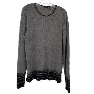 Theory‎ Guinard C Degrade Stripe Sweater Men's L Fragmented LInen Lightweight